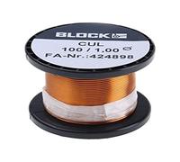 Block Cul Fil de cuivre laqué, diamètre : 1 mm, poids : 100/1,00 g, 100 g