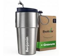 Blockhütte Mug Isotherme Personnalisé 500ml - 6h Chaud, 10h Froid, Étanche | Grand Mug Adultes pour Bureau & Pause Déjeuner - Mug Amitié, Joint de Rechange, Sans BPA, Inoxydable, Lave-Vaisselle