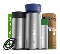 Blockhütte Travel Mug Isotherme Cafe Personnalisé en Acier Inoxydable - 354ml Tasse Isotherme, Mug Thermos gardant la chaleur jusqu'à 8 h - Gobelet Anti-Fuite, Tasse à Café à Emporter - Bleu