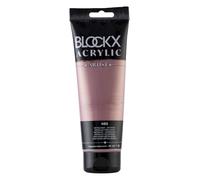 Blockx 61052BXC Acrylique Fine Semi-opaque et Satinée - Métallique - Or Rose Pigment iridscent/PR122 - 250ml