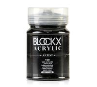 Blockx 65100BXC - Acrylique Fine Opaque et Satinée - Noir de fumée PBI 7 - Pot 500ml