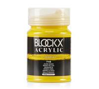 Blockx 65718BXC - Acrylique Fine Semi-transparente et Satinée - Jaune Indien PY 83 - Pot 500ml