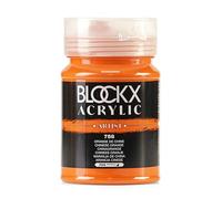 Blockx 65758BXC - Acrylique Fine Semi-opaque et Satinée - Orange de Chine PO 5 - Pot 500ml