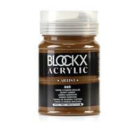 Blockx 65825BXC - Acrylique Fine Opaque et Satinée - Terre d'ombre brulée PY 74/PBI 7/PR 112 - Pot 500ml