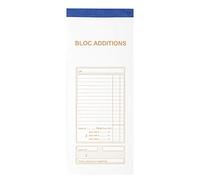 Blocs additions 9,6x23cm 50 feuillets dupli autocopiants