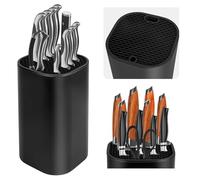 Blocs Couteaux Vides de Cuisine, Porte Couteaux sans Couteaux, Universel Porte-Couteaux Noir, Support Couteau de Cuisine, Rangement Couteaux Cuisine Maison