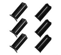 Blocs d'angle pour plinthes de 10 cm, 3 connecteurs intérieurs et 3 connecteurs extérieurs, garniture de base murale autocollante en ABS pour couvertures, moulage rapide (L noir)