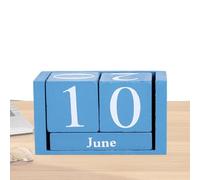 Blocs de date pour bureau, blocs de calendrier en bois - Calendrier perpétuel - Bureau en bois vintage mois date d'affichage pour la maison de la ferme à la maison - Décoration rustique