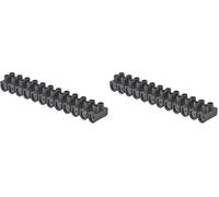 Blocs de jonction électriques | Barrières de Connexion Terminal | Connecteur Rapide borne de Serrage pour câble électrique | Barette 6mm Vrac | 704030, Noir Vrac, 6 milimètre carré (Lot de 2)
