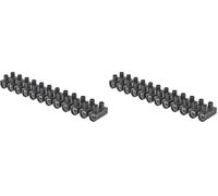Blocs de jonction életriques | Barrières de connexion électrique | Connecteur rapide borne de serrage pour câble | Barrette De Connexion 12 Plots 25 mm ² | Noir | 704060 DEBFLEX (Lot de 2)