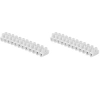 Blocs de jonction életriques | Barrières de connexion électrique du terminal | Connecteur rapide borne de serrage pour câble électrique | Barette 2,5mm ² | Blanc Vrac | 704100 Debflex (Lot de 2)