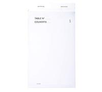 Exacompta Bloc Maître d'Hôtel 50 feuillets autocopiants numérotés en dupli 9,5 x 17 cm Blanc