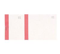 Blocs vendeurs 6,6x13,5cm double numerotage bande couleur 100 feuillets
