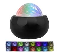 blodfune Projecteur Aurore Aurore 10 couleurs avec télécommande, veilleuse LED USB pour chambre à coucher, salon, décoration de fête, plafond, mur, atmosphère noir B