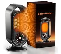BLOGLOER Chauffage d'Appoint Électrique Portable, Radiateur Soufflant Électrique en Céramique PTC, 3 Modes, Protection Anti-Surchauffe et Anti-Basculement, pour Bureau, Chambre, Intérieur (B)