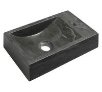 BLOK lavabo en pierre 40x10x22 cm, trou à droite, anthracite (2401-28)