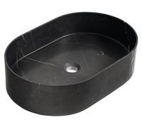 BLOK lavabo en pierre à poser, 55x37cm, noir mat Marquin