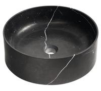 BLOK lavabo en pierre à poser, diam. 40cm, noir mat Marquin