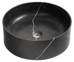 BLOK lavabo en pierre à poser, diam. 40cm, noir mat Marquin