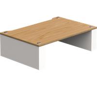 Blok Stax 2G 170 mm Naturel & Blanc satiné - Meubles hi-fi