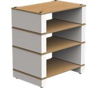 Blok Stax 2G 4 Shelf Naturel & Blanc satiné - Meubles hi-fi