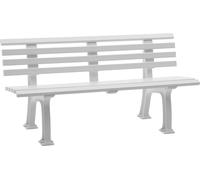Blome Banc de jardin Sylt 3 places, plastique facile d'entretien, avec 9 profilés multichambres, 2 pieds & dossier, blanc