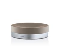 Blomus 68858 Ara Porte-Savon/Coupelle à Bijoux Acier Inoxydable/Polystone Taupe/Argent 12,1 x 12,1 x 3,5 cm