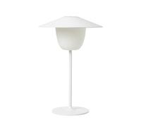 Blomus ANI LAMP Lampe de table LED mobile | Lampe de table à batterie en aluminium | Couleur : blanc | Ø 22 x 33 cm | 2 niveaux de luminosité par toucher | Extérieur