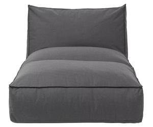 Blomus Bett S Stay, chaise longue d'extérieur, plastique, fibres synthétiques, acier thermolaqué, couleur charbon, 25 x 80 x 190 cm, 62042