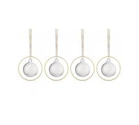 blomus Boule de Noël KITAI 8.5 cm lot de 4 Clear