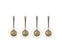 blomus Boule de Noël KITAI 8.5 cm lot de 4 Coffee