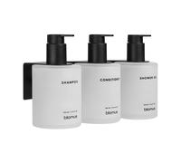 blomus Bouteilles en verre Kirei avec support mural lot de 3 Blanc. à coller