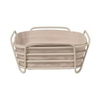 blomus DELARA Corbeille à pain - Petite | Couleur Nomad | Corbeille à pain moderne avec insert en coton | Idéal pour les petits pains et les pâtisseries | Design élégant en beige | Lavable | 21 x 21 x