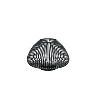 blomus Lanterne -LYVA - Couleur : noir - Taille S | En acier revêtu par pulvérisation et verre transparent - Pour une lumière chaleureuse - Diamètre : 25 x H 18,5 cm