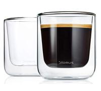 Blomus Verre à café Nero B63653 – double paroi – Lot de 2 – Transparent 8,5 cm