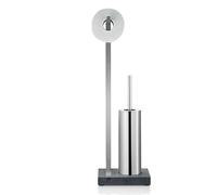 Blomus Menoto Brosse à WC, Porte-rouleau WC, acier inoxydable mat, H 64.5 cm, L 15 cm, P 20 cm, 68819