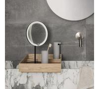 Blomus MODO Miroir cosmétique, avec éclairage, grossissement x 5, 66350,