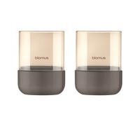 blomus Photophore Calma Ø7 cm 2-pack Burned Metal-finition métallique