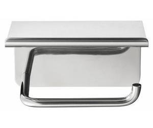 Blomus Porte-rouleau MODO, couleur acier inoxydable poli, avec tablette, 65532, exclusivité boutique