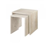 blomus Table d’appoint Varu 2 pièces Travertine
