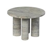 blomus Table d'appoint Volos S Ø52 cm Silver Travertine