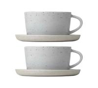 blomus Tasse à café avec soucoupe Sablo Lot de 2 Cloud