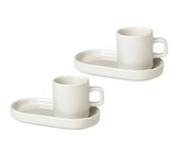 blomus Tasse à espresso avec soucoupe Pilar lot de 2 Rayon de lune