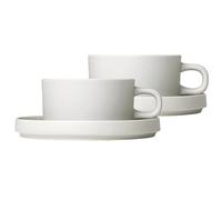 blomus Tasse avec soucoupe Pilar lot de 2 Rayon de lune
