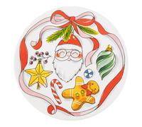 Blond Amsterdam Assiette de Noël avec nœud - 22 cm