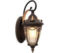 BLOOHK Applique murale d'extérieur rétro, lanterne étanche extérieure noire avec douille E27, luminaire vintage for jardin, façade, porche, couloir, passerelle