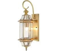 BLOOHK Applique murale extérieure européenne complète en cuivre, applique étanche créative moderne, lampe d'art décoratif for villa, jardin