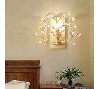 BLOOHK Applique murale moderne en cristal doré, luminaire K9, éclairage mural de décoration artistique vintage for chambre à coucher, salon, salle manger
