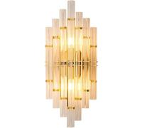 BLOOHK Applique murale moderne en cristal, luminaire mural de luxe doré avec tiges verre transparent for salon, chambre à coucher, couloir, salle bain, vanité