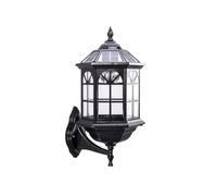 BLOOHK Lanterne murale solaire d'extérieur, applique LED en verre transparent du crépuscule à l'aube, lampe extérieure étanche for porte d'entrée de la maison, garage, porche